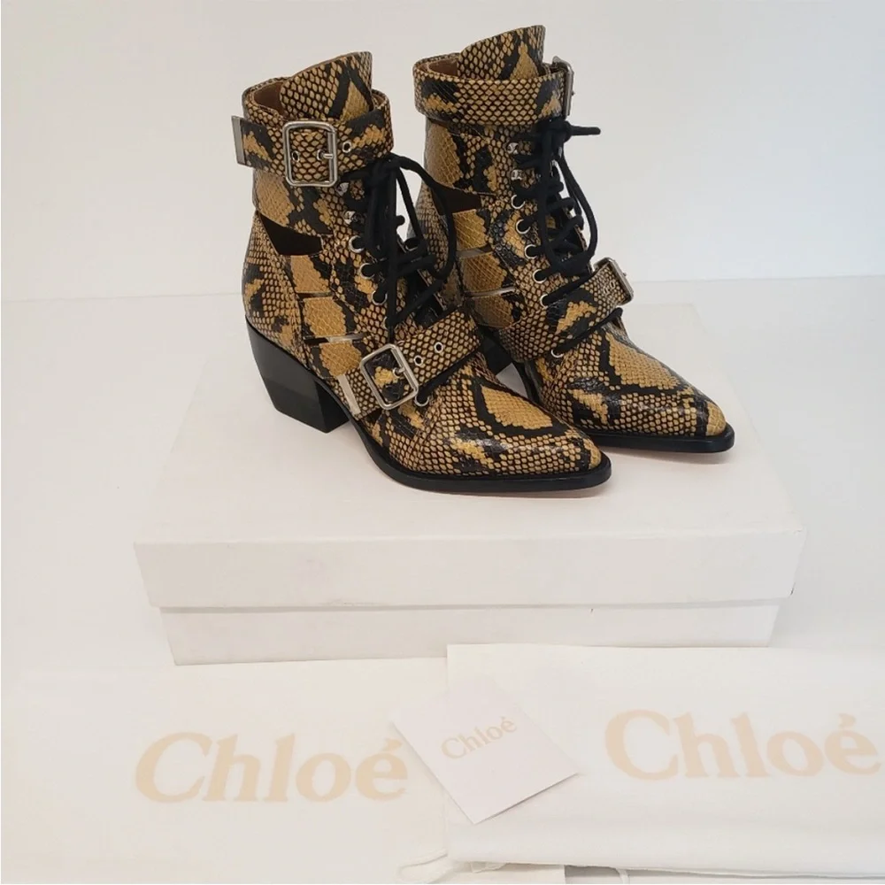 Chloe Rylee Python Print Medium Ankle
Boots - Picture 2 of 14
